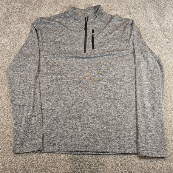 Exarus Other - Exarus Mens 3XL Gray Space Dye Quarter Zip Pullover Performance Shirt Pocket